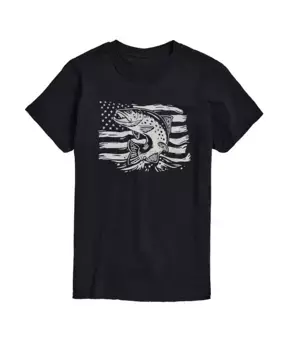 Мужская футболка с коротким рукавом Bass с американским флагом AIRWAVES, черный