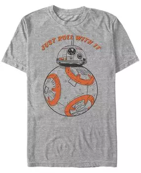 Мужская футболка с коротким рукавом bb-8 just roll with it из «звездных войн» Fifth Sun, серый