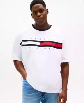 Мужская футболка с коротким рукавом Big & Tall Tino Logo Tommy Hilfiger, белый