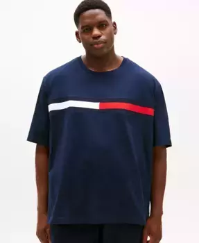 Мужская футболка с коротким рукавом Big & Tall Tino Logo Tommy Hilfiger, синий