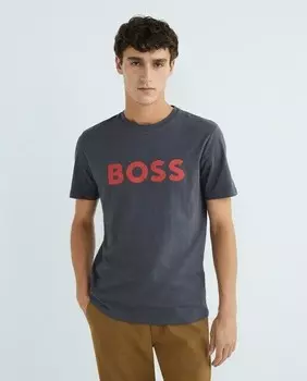 Мужская футболка с коротким рукавом Boss Orange, черный