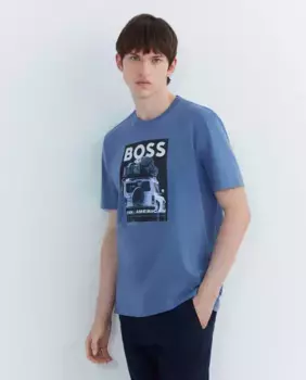 Мужская футболка с коротким рукавом Boss, синий