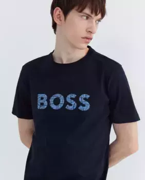 Мужская футболка с коротким рукавом Boss, тёмно-синий