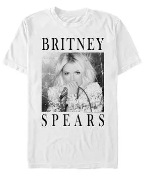 Мужская футболка с коротким рукавом britney spears спереди и по центру Fifth Sun, белый