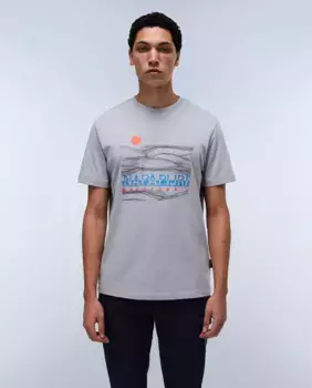 Мужская футболка с коротким рукавом Buti SS Napapijri, серый