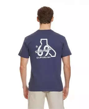 Мужская футболка с коротким рукавом California Road Signs Quiksilver, синий
