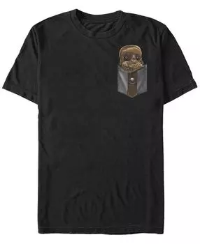 Мужская футболка с коротким рукавом chewie cutie pocket с изображением звездных войн Fifth Sun, черный