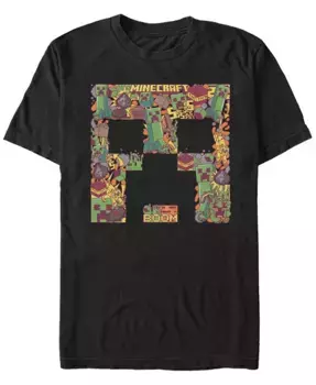 Мужская футболка с коротким рукавом Creeper Face Collage Fifth Sun, черный
