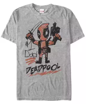 Мужская футболка с коротким рукавом Deadpool Dad Fifth Sun, серый