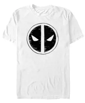 Мужская футболка с коротким рукавом Deadpool Scribble Emblem Fifth Sun, белый