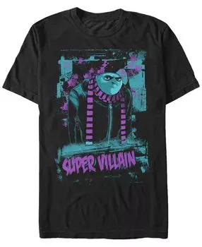 Мужская футболка с коротким рукавом despicable me gru neon super villain Fifth Sun, черный