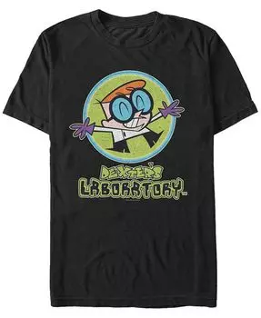 Мужская футболка с коротким рукавом Dexter's Laboratory Happy Scientist Fifth Sun, черный