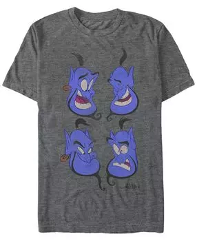 Мужская футболка с коротким рукавом disney aladdin genie expressions Fifth Sun, мульти