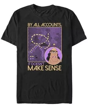 Мужская футболка с коротким рукавом Disney Emperor's New Groove Kronk Doesn't Make Sense Fifth Sun, черный