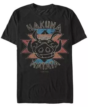 Мужская футболка с коротким рукавом disney king lion pumbaa hakuna matata Fifth Sun, черный
