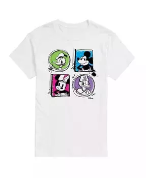 Мужская футболка с коротким рукавом Disney Mickey Friends Grid AIRWAVES, белый