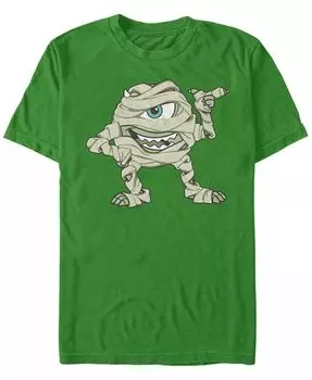 Мужская футболка с коротким рукавом Disney Pixar Monsters Inc. Mummy Mike Wazowski Fifth Sun, зеленый