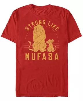 Мужская футболка с коротким рукавом disney the lion king be strong like mufasa Fifth Sun, красный