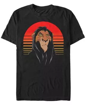 Мужская футболка с коротким рукавом disney the lion king scar sunset portrait Fifth Sun, черный