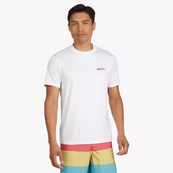 Мужская футболка с коротким рукавом для серфинга UPF 50 Quiksilver, белый
