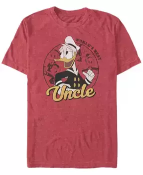 Мужская футболка с коротким рукавом Duck Tales Donald Duck Uncle Fifth Sun, красный
