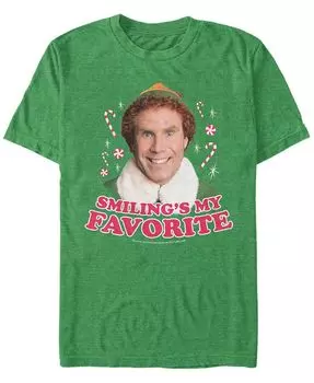 Мужская футболка с коротким рукавом Elf Buddy Smiles Fifth Sun, зеленый