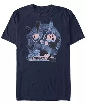 Мужская футболка с коротким рукавом epic mickey oswald and ortensia moon Fifth Sun, синий