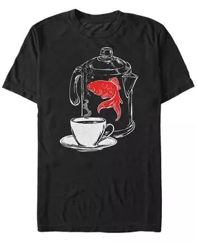 Мужская футболка с коротким рукавом fish in the percolator twin peaks Fifth Sun, черный
