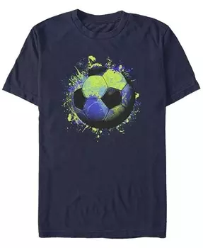 Мужская футболка с коротким рукавом Generic Additude Soccer Splat Fifth Sun, синий