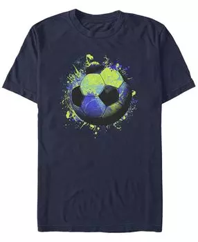 Мужская футболка с коротким рукавом generic additude soccer splat Fifth Sun, синий