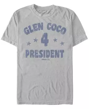 Мужская футболка с коротким рукавом Glen Coco 4 President с текстом Fifth Sun, серебро
