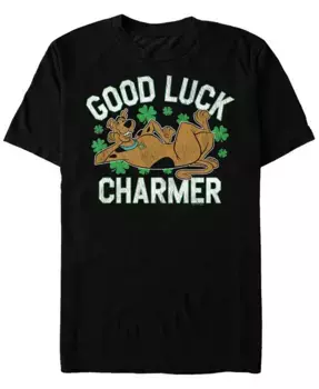 Мужская футболка с коротким рукавом Good Luck Charmer Scooby Doo, черный