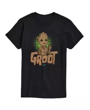 Мужская футболка с коротким рукавом Guardians of The Galaxy Groot AIRWAVES, черный