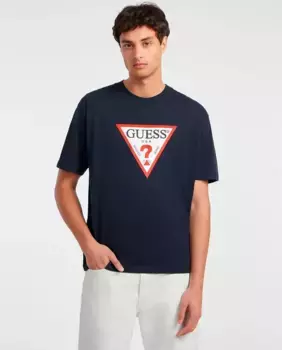 Мужская футболка с коротким рукавом Guess Jeans, тёмно-синий