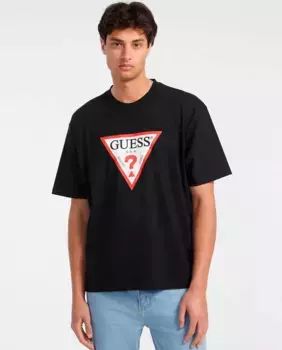 Мужская футболка с коротким рукавом Guess Jeans, черный