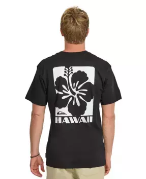 Мужская футболка с коротким рукавом Hawaii Hibiscus Quiksilver, черный