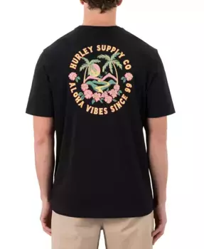 Мужская футболка с коротким рукавом Hawaiian Island Hurley, черный