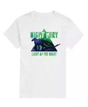 Мужская футболка с коротким рукавом How to Train Your Dragon Night Fury AIRWAVES, белый