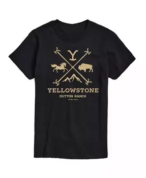 Мужская футболка с коротким рукавом Hybrid Apparel Yellowstone AIRWAVES, черный