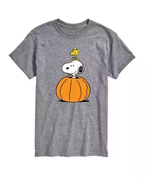 Мужская футболка с коротким рукавом Hybrid Apparel Peanuts Pumpkin AIRWAVES, серый