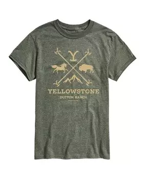 Мужская футболка с коротким рукавом Hybrid Apparel Yellowstone AIRWAVES, зеленый