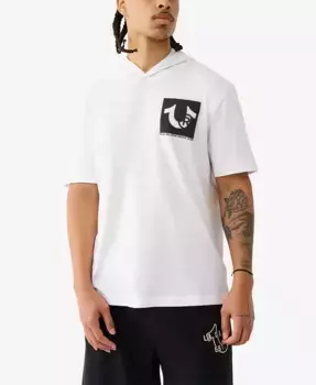 Мужская футболка с коротким рукавом и капюшоном True Religion, белый