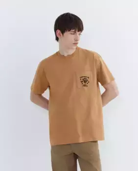 Мужская футболка с коротким рукавом и карманом Fragments Carhartt WIP, коричневый