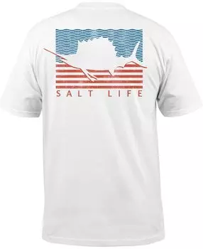 Мужская футболка с коротким рукавом и карманом sailing flag Salt Life, белый