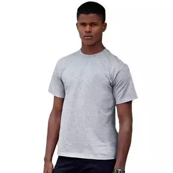 Мужская футболка с коротким рукавом и круглым вырезом светло-серая Fruit Of The Loom, серый