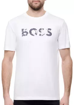 Мужская футболка с коротким рукавом и круглым вырезом Hugo Boss Thompson 15, белый