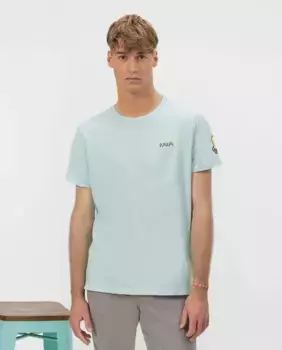 Мужская футболка с коротким рукавом и круглым вырезом ElPulpo, бирюзовый