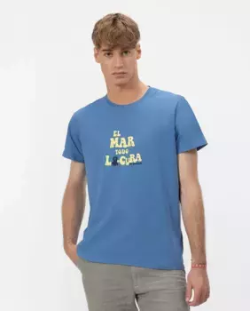 Мужская футболка с коротким рукавом и круглым вырезом ElPulpo, индиго