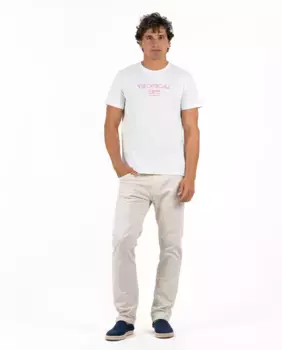 Мужская футболка с коротким рукавом и круглым вырезом Makarthy, белый