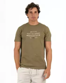 Мужская футболка с коротким рукавом и круглым вырезом Makarthy, цвет Kaki